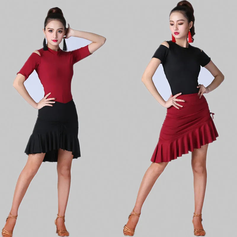 fishtail skirt for adult women modern irregular skirt fishbone bottom dress latin dance dress women competition line dance suit