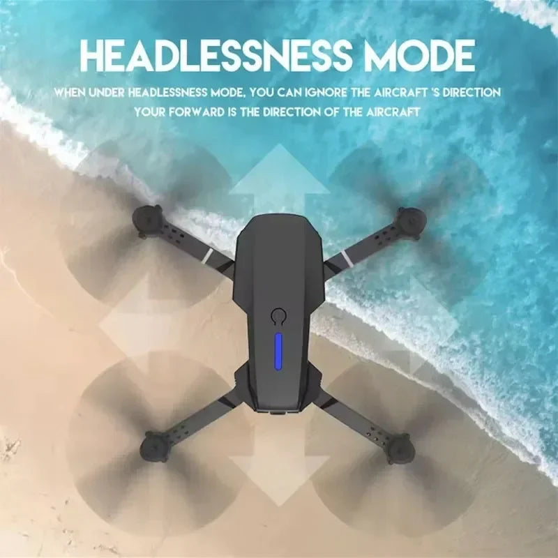 E88Pro RC Drone 4K Professinal With 3 Battery 1080P Wide Angle HD Camera Foldable Helicopter WIFI FPV Height Hold Gift Toy