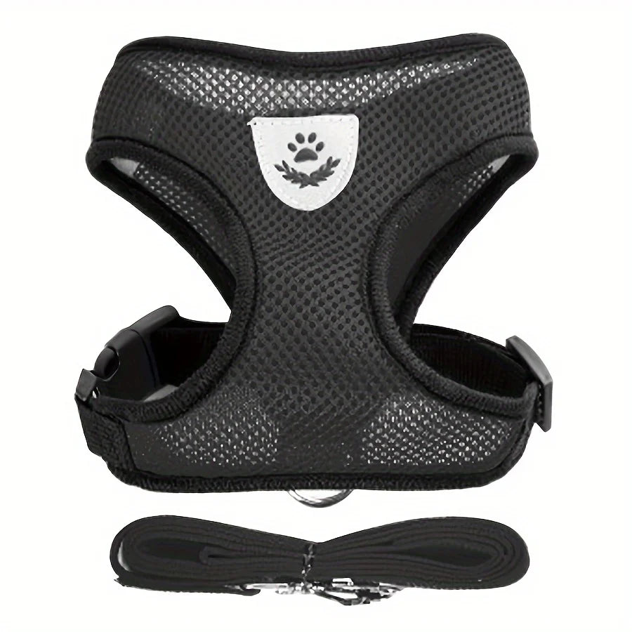 Arnés Ajustable para Gatos, Malla Transpirable Antiescape con Chaleco Reflectante y Correa de 1.5 m - Seguro, Duradero para Aventuras al Aire Libre