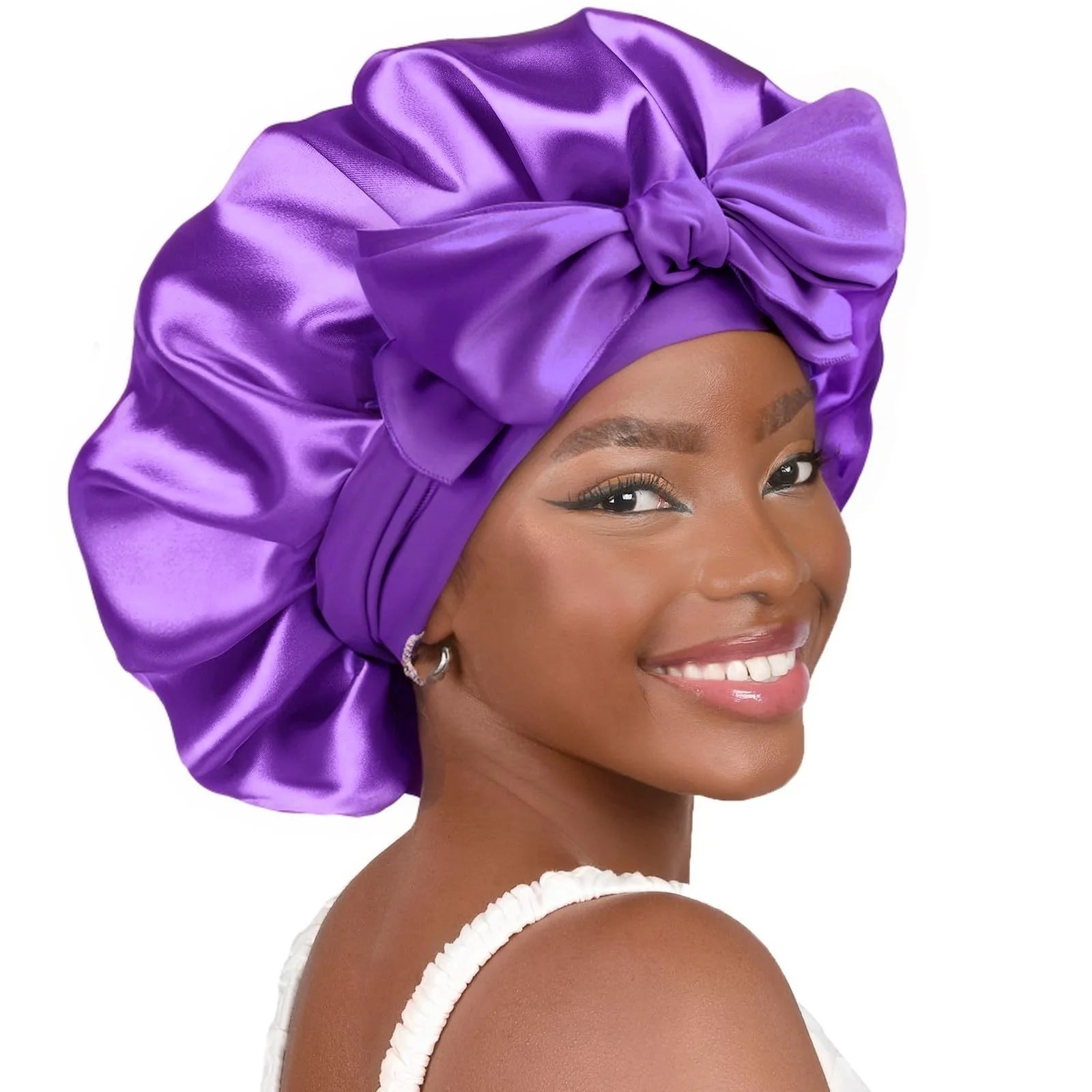 Satin Tie Sleep Bonnet
