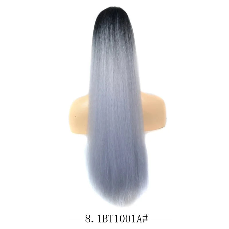 Extension synthétique afro queue de cheval longue, yaki bouclée, crépue, ondulée, douce, résistante à la chaleur, cheveux noirs pour usage quotidien féminin