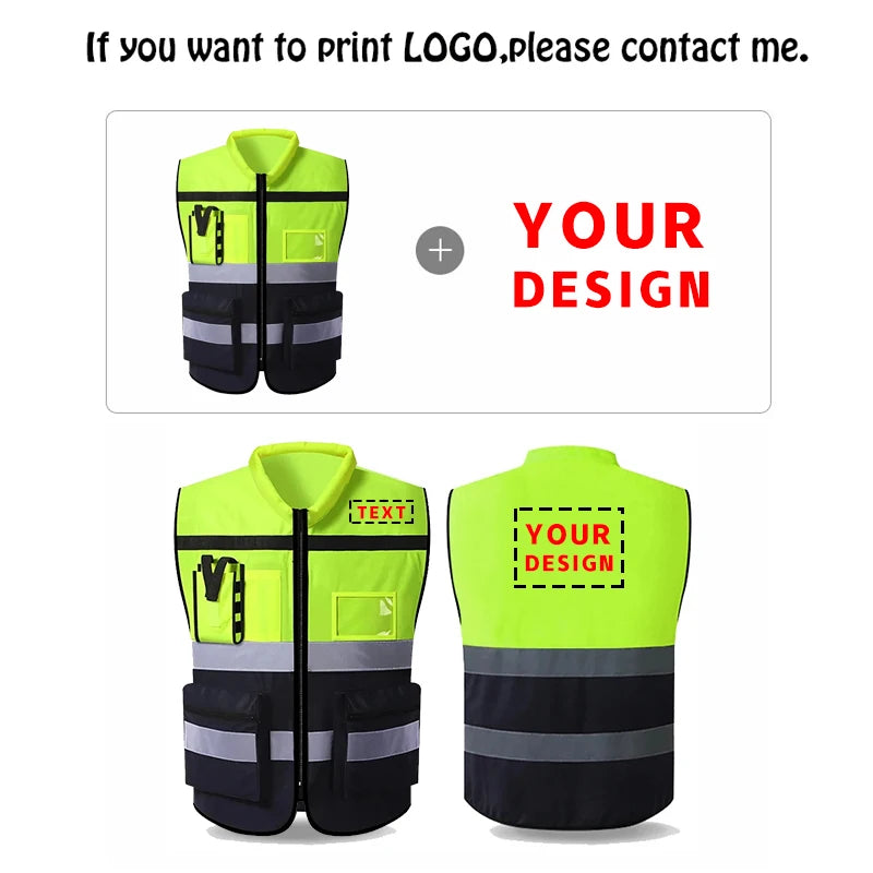 Chaleco de seguridad con logotipo personalizado – Duradero, reflectante y diseñado para uso profesional