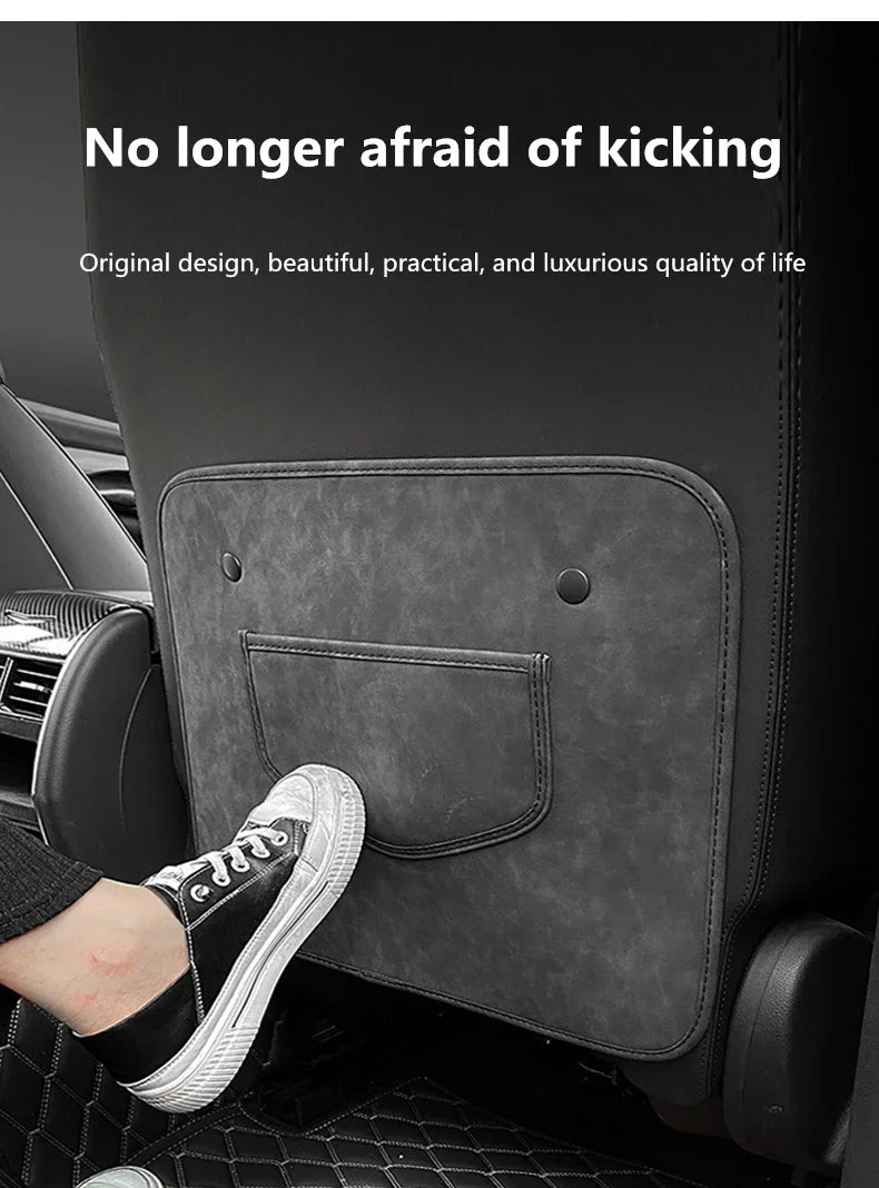 Car New Seat Back Logo Anti Kick Mat Accessories Autos Accesorios Rear Anti-kick Grinding Pads Car Accessories Interior