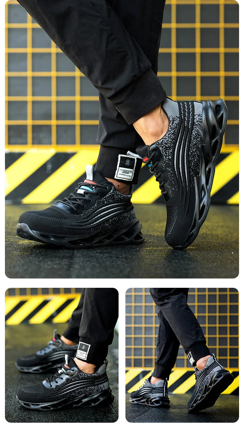 2025 New Work Shoes Man Work Sneakers Steel Toe Shoes Anti-smash Anti-puncture Safety Boots Breathable Women Protective Shoe