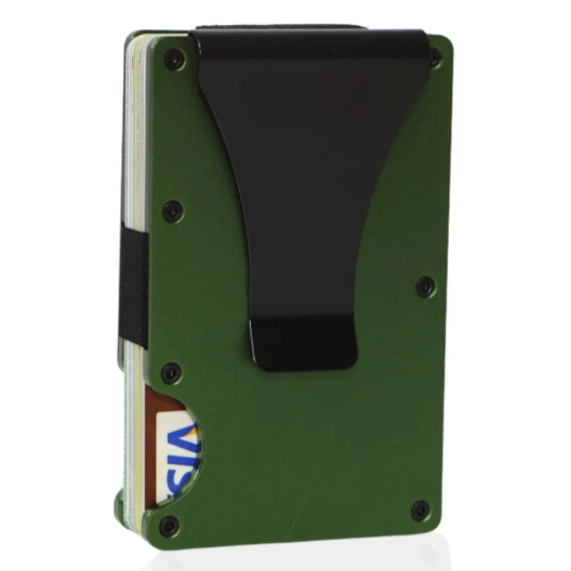Cartera Delgada Para Hombre - Cartera Minimalista para Hombre con Bloqueo RFID para Bolsillo Delantero - Cartera Metálica con Clip para Billetes para Hombre