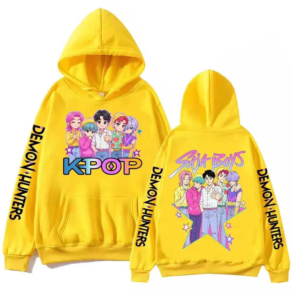 Anime Kpop Demon Hunter Saja Boy Hoodie Harajuku Pullover Tops Gift Sweatshirt