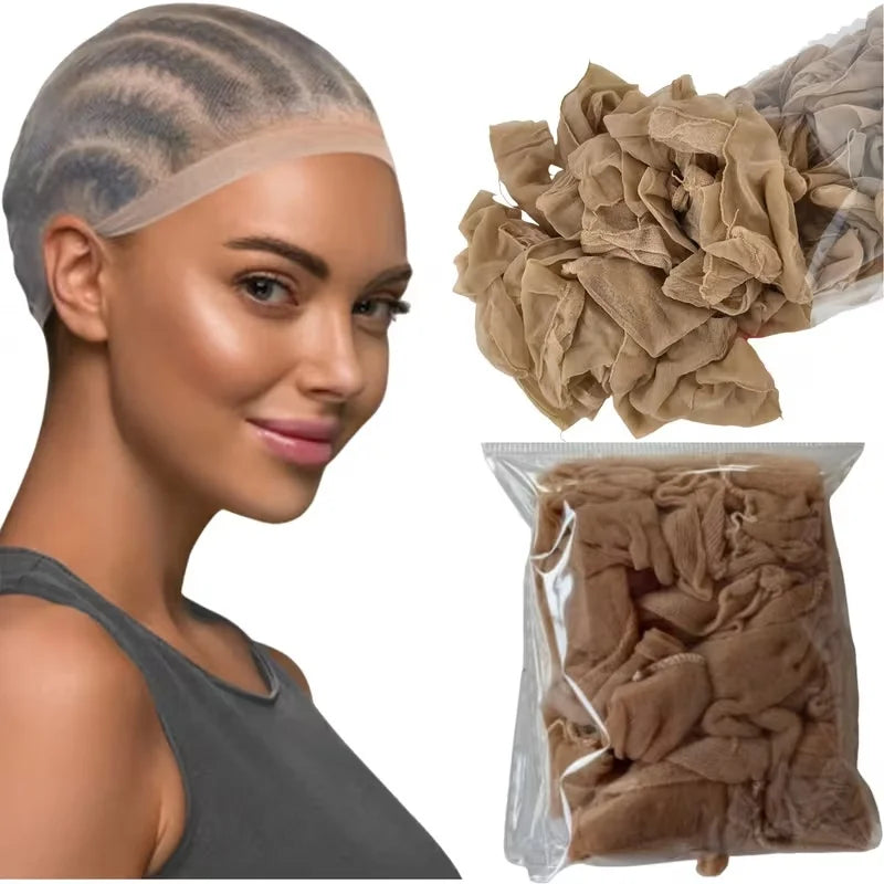8-Pack Invisible Hair Nets, High-Elasticity Nylon Breathable Nude Hair Caps, Ultra-Thin Transparent Lace for Wigs and Hair Extensions, Essential Tool for Daily Styling and Holiday Updos, Comfortable for All Seasons and Ideal