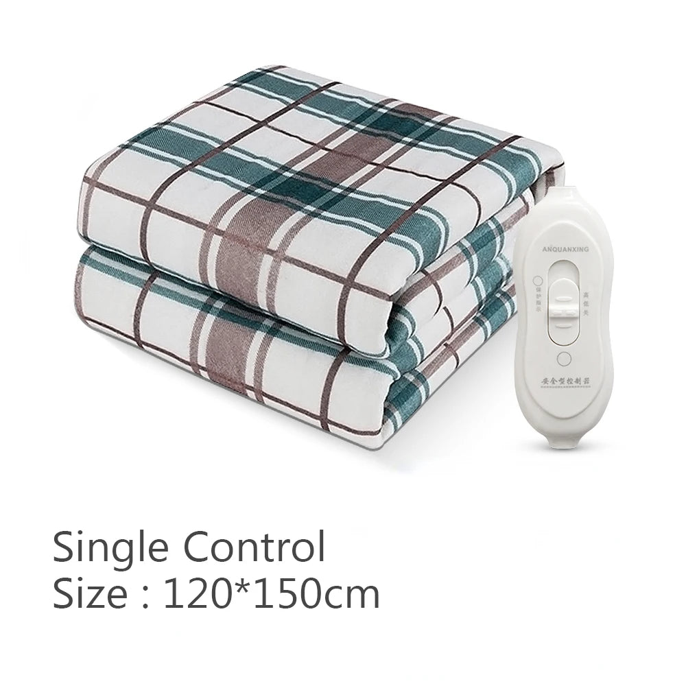 Manta Eléctrica de 110V 220V, Calentadores Más Gruesos, Sábana Térmica para Cama de Hogar, Colchón Calefactable, Termostato de Invierno, Almohadillas Calefactoras Dobles para Calentar el Cuerpo