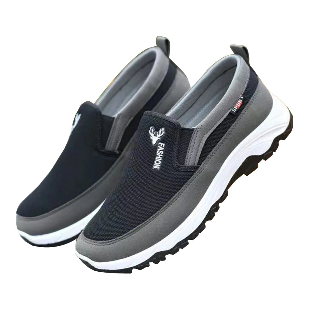 Men Penny Boat Shoes Sports Shoes Breathable Orthopedic Travel Plimsolls Flat Slip On Comfortable Sliding Sleeves for Outdoor