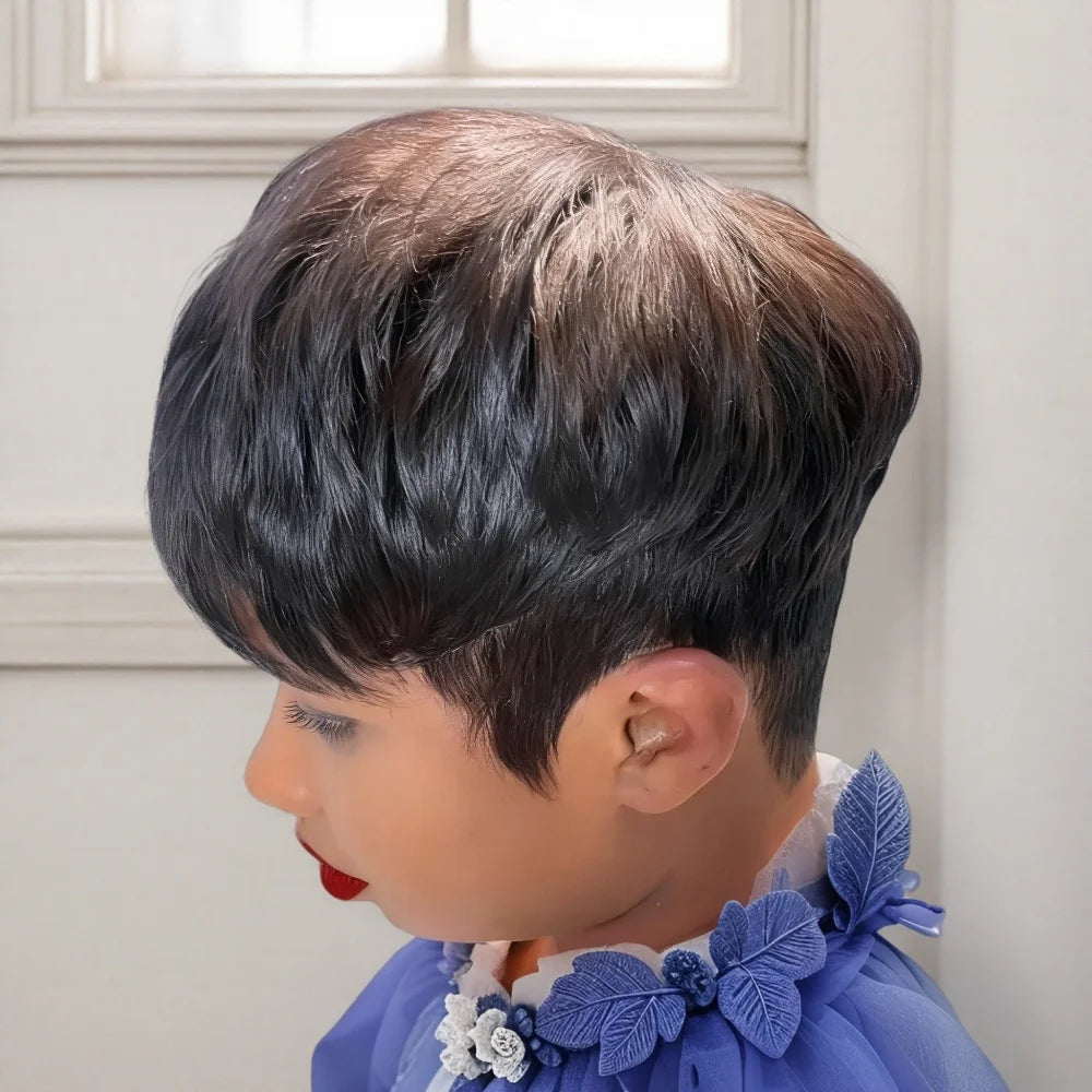 Pixie Cut Wig For  Women Full Machine Made Wigs Short Layered Human Hair Wigs Pixie Cut Wigs Brazilian Remy Hair Wigs