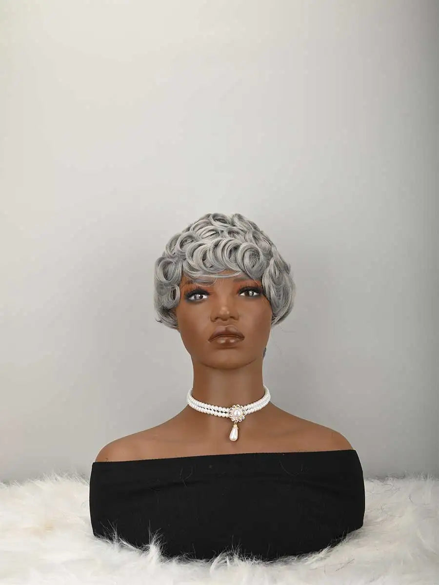 Short Pixie Wigs Short Curly Pixie Wigs Synthetic Wigs Natural Wavy Pixie Cut Wig Short Curly Layered Pixie Wig