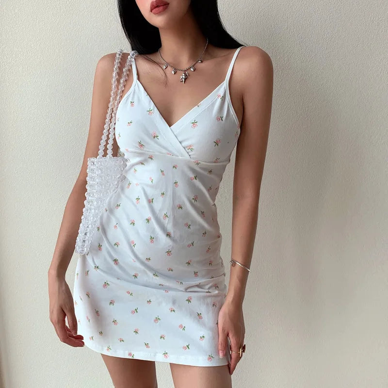 1pc Linen Sundress Casual Summer Comfortable Sexy V Neck High Quality Elegant Trendy Women Clothing Dress