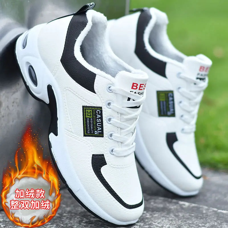 New spring trend sports men's shoes Lace-up thick sole casual breathable fashion shoes Large size Wear skid resistance