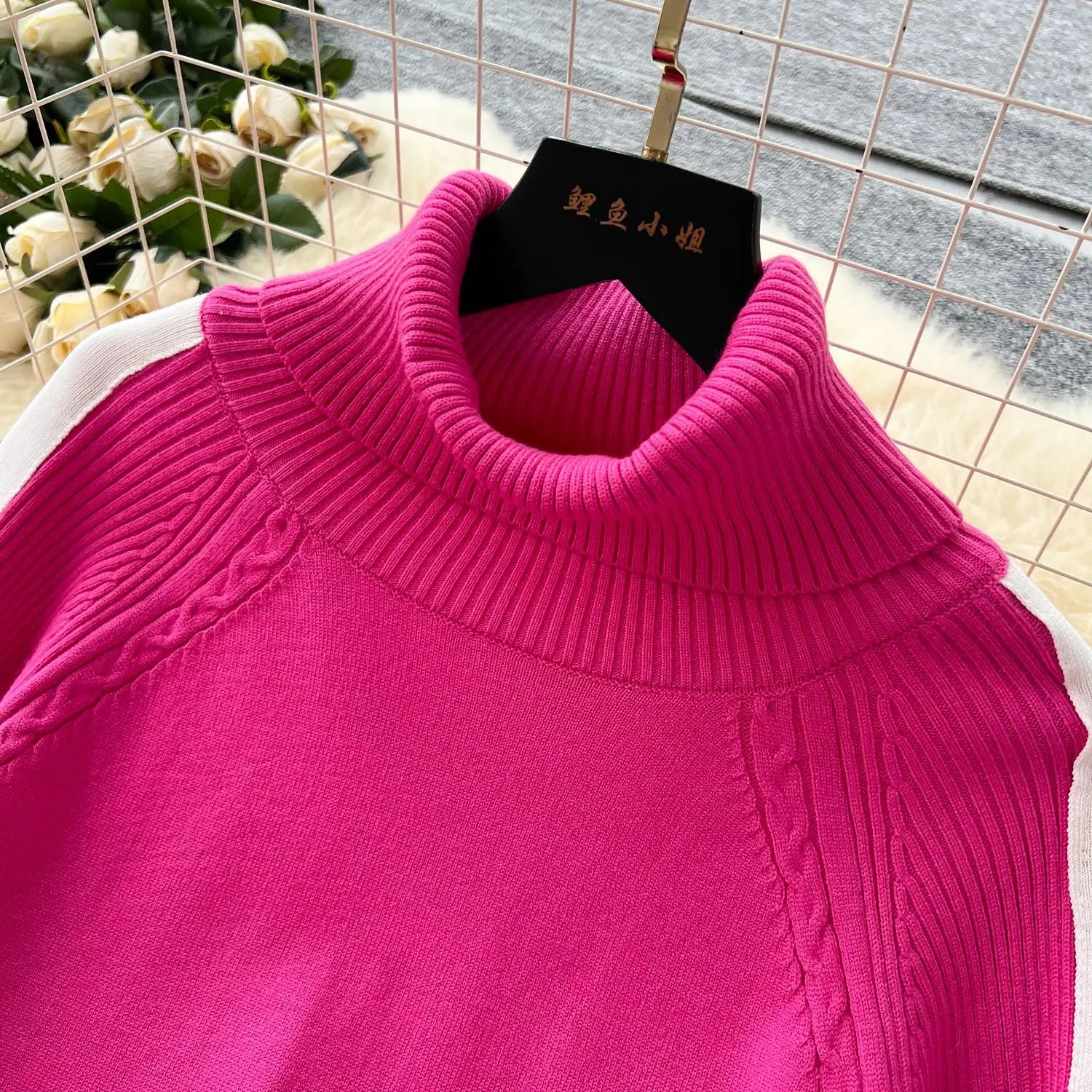 Two Piece Sets Women Skirt Set Turtleneck Knitted Full Sleeve Tops Mid Length Skirts Wrap Hip High Waist Y2k Streetwear Elegant