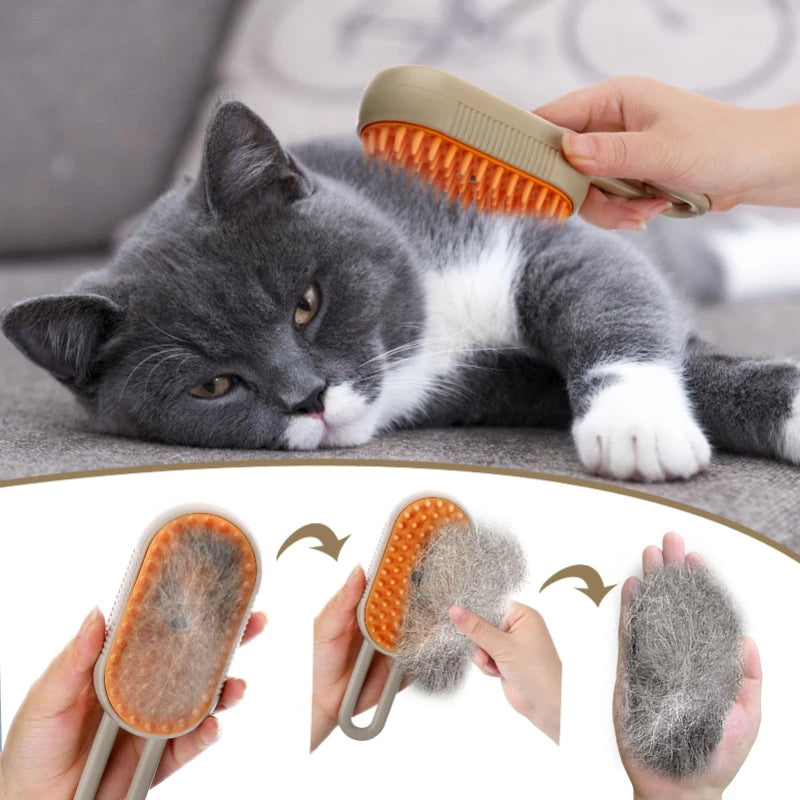 3-in-1 Steam Cat Brush