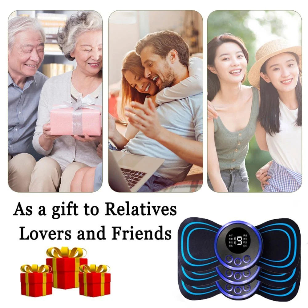 8 moduser 19 gir elektrisk puls nakkemassasje cervical ryggmuskel smertelindring verktøy skulder ben kropp mini massasje avslapningspute