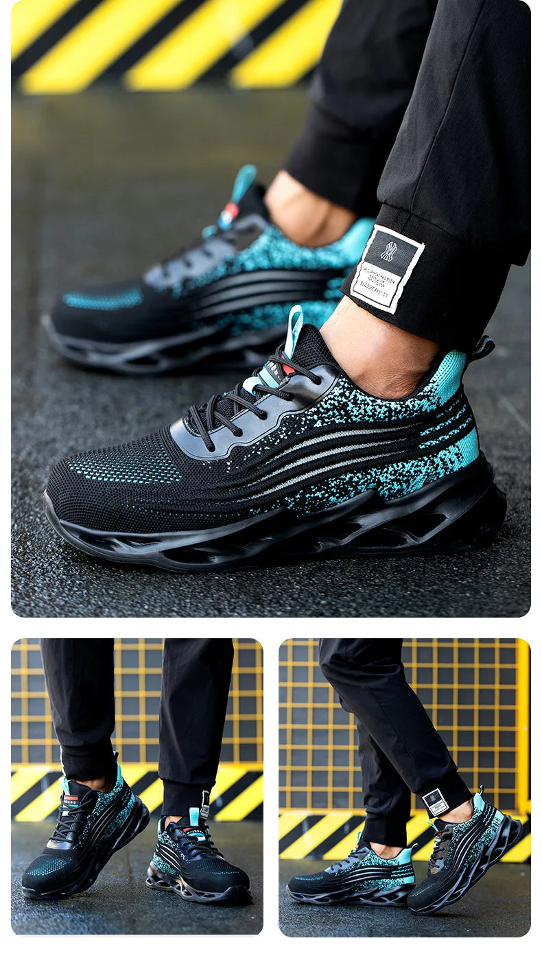 2025 New Work Shoes Man Work Sneakers Steel Toe Shoes Anti-smash Anti-puncture Safety Boots Breathable Women Protective Shoe