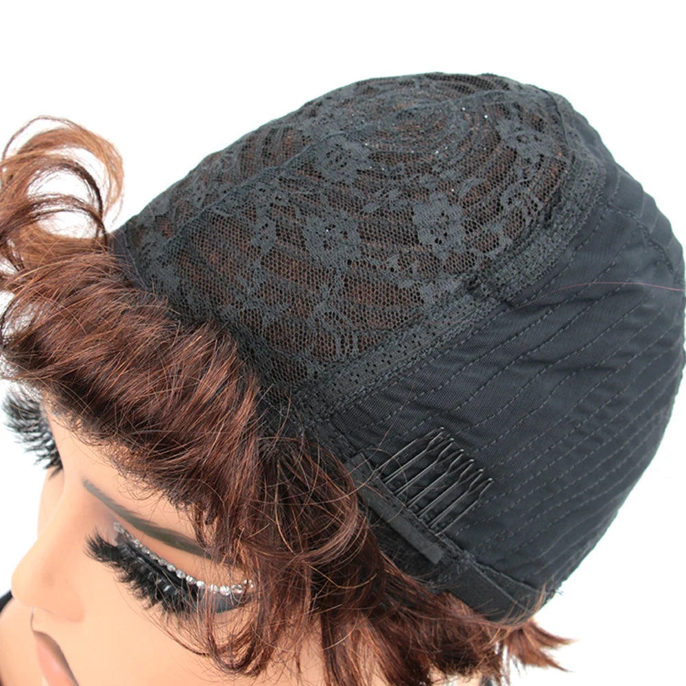 Chocolate Brown Pixie Wig