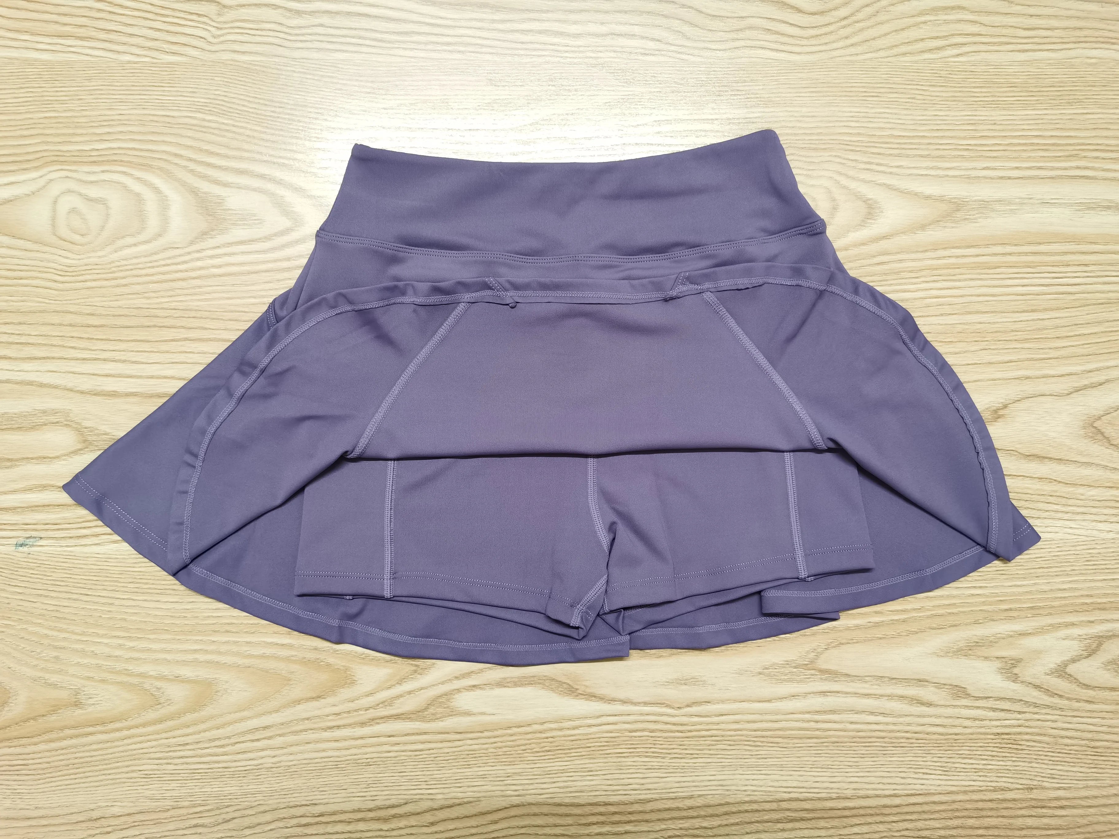 Two Piece Set Women, Yoga Gym Running Badminton Skirt Suit, Crop Top, Sports Bra, Stacked Shorts, Tennis Skirt, Workout Clothing