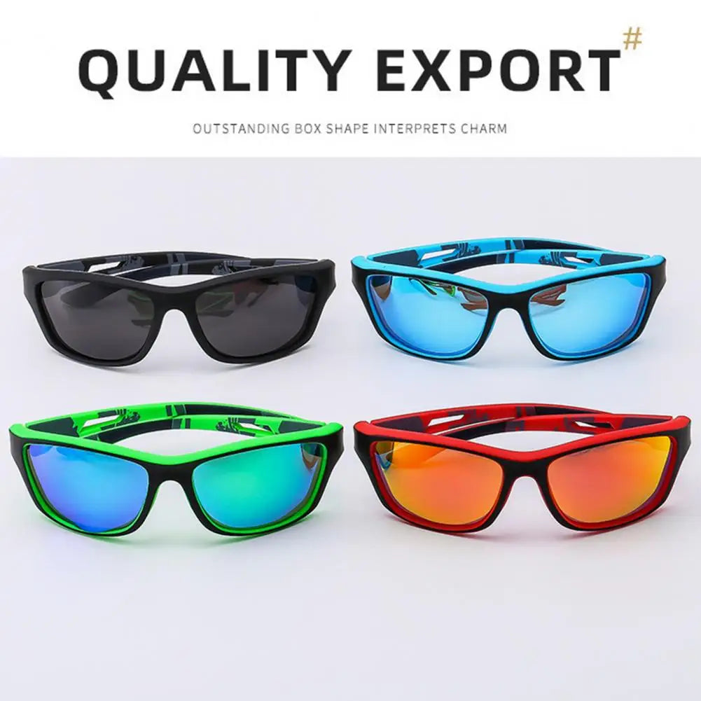 2PCS Fantasy Cool Classic Polarized Square Fashion Glasses For Men And Women Outdoor Sports Party Vacation Travel Driving Fish