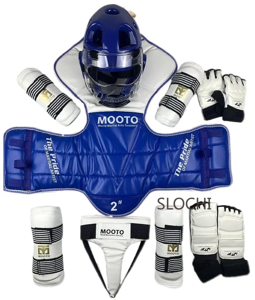 Children's Boxing Taekwondo Protective Gear Actual Combat Equipment Full Set Thicken Competition Martial Arts Combat Protective