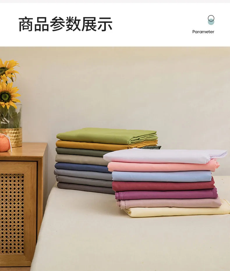 1 stk. laken til dobbeltseng, ensfarget, overlaken, enkelt-/queen-size-/kingsize-laken, myke sengetøylaken til hjemmet