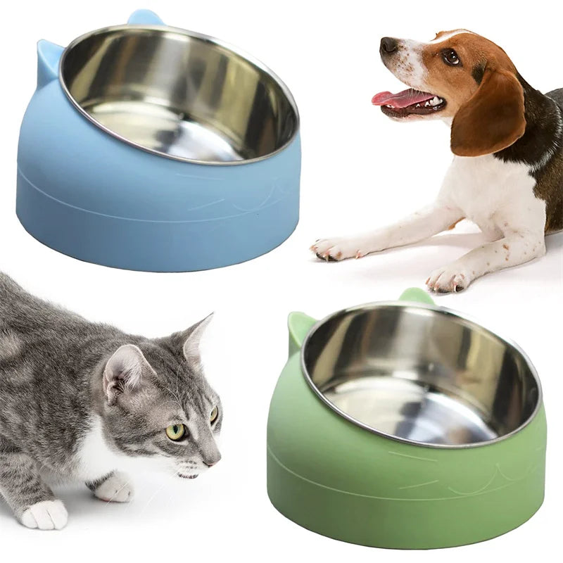Pet Bowls Dog Food Water Feeder Stainless Steel Pet Drinking Dish Feeder Cat Puppy Feeding Supplies Small Dog Accessories