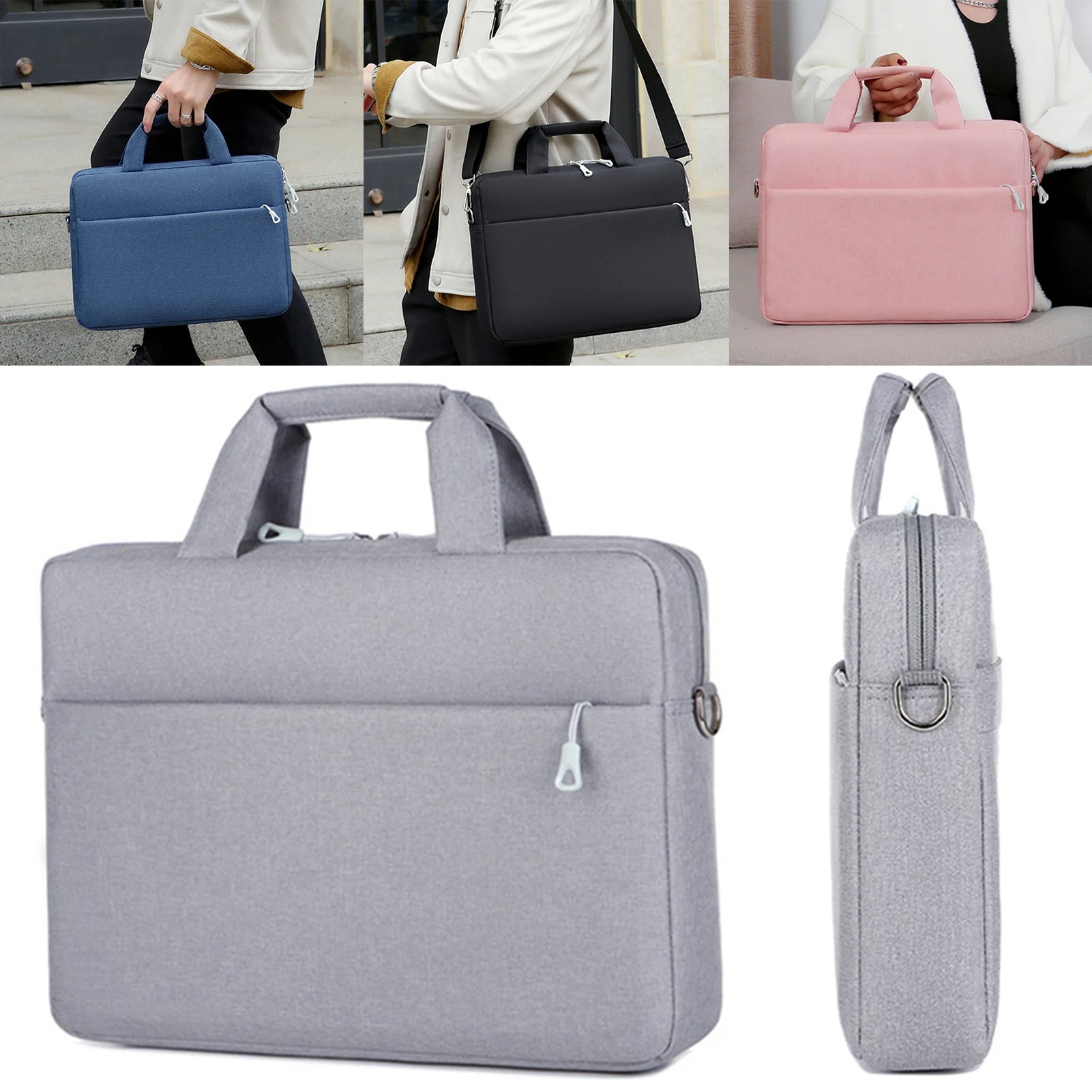 Sacoche pour ordinateur portable 15 pouces, sacoche fine et minimaliste avec poignée pour voyage d'affaires