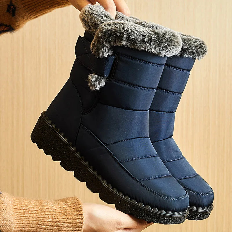 Women's Boots Trend Winter Shoes For Woman Winter Boots Ankle Low Heels Botas Mujer Waterproof Snow Boots With Fur Shoes