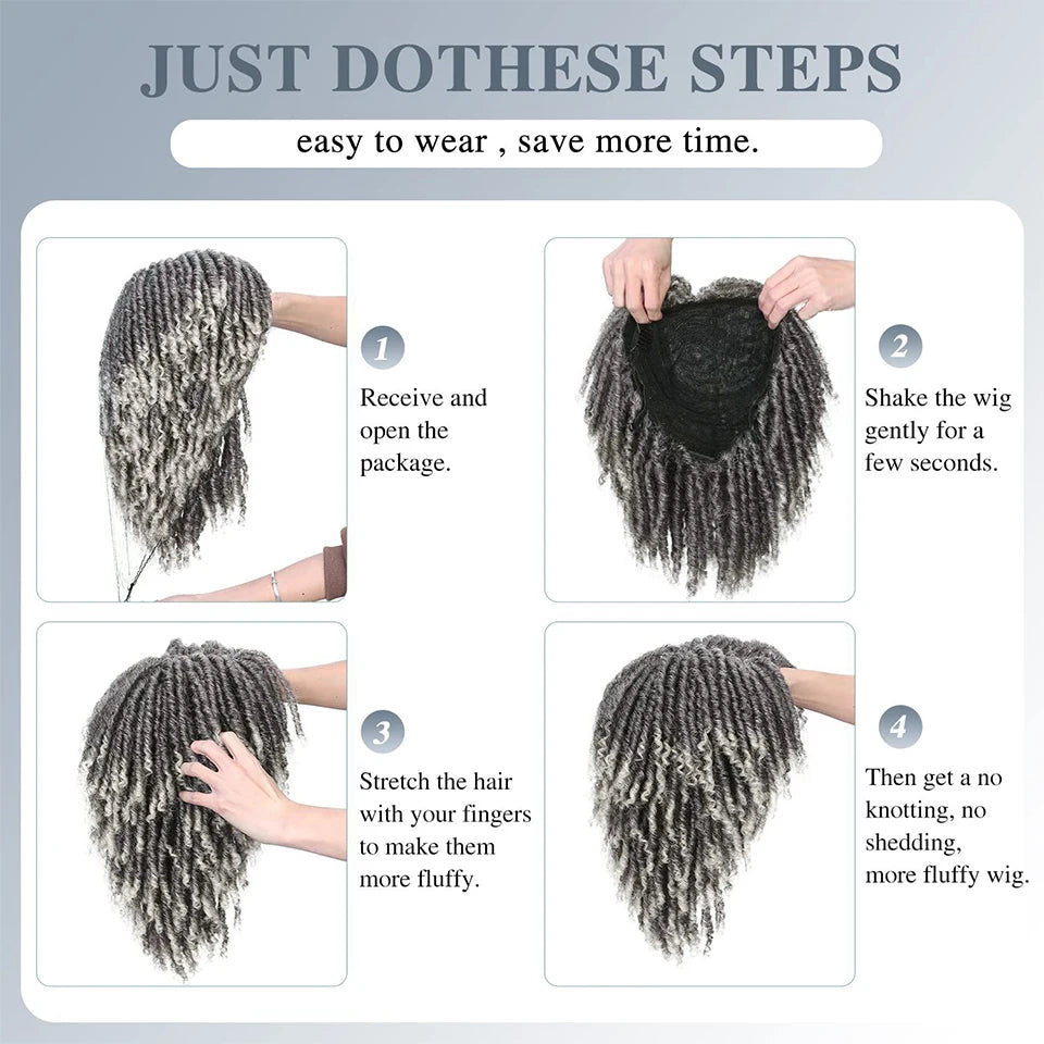 Pelucas de rastas para mujeres, niños y hombres de raza negra, peluca rubia corta rizada, pelucas afro grandes trenzadas, pelucas sintéticas trenzadas retorcidas