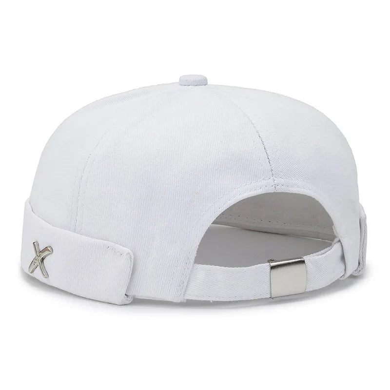 Vintage Palm Embroidery Beanie Hats Men's Docker Cap Spring Landlord Hat Unisex Hip Hop Brimless Hat Adjustable Bonnet Beanies
