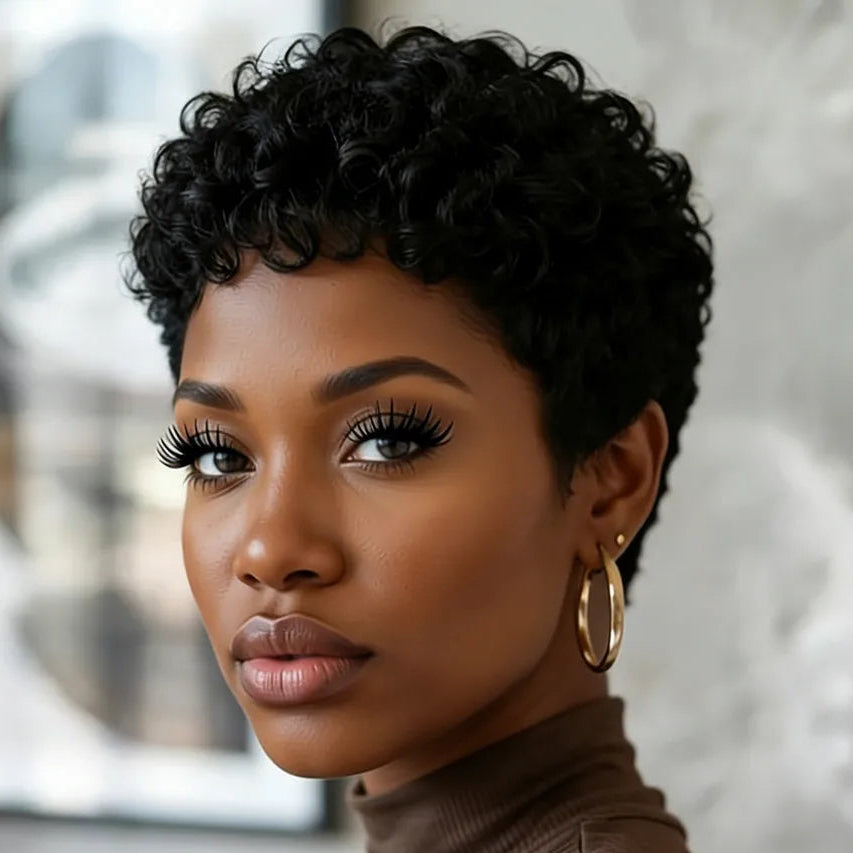 Afro Curly Pixie Wig