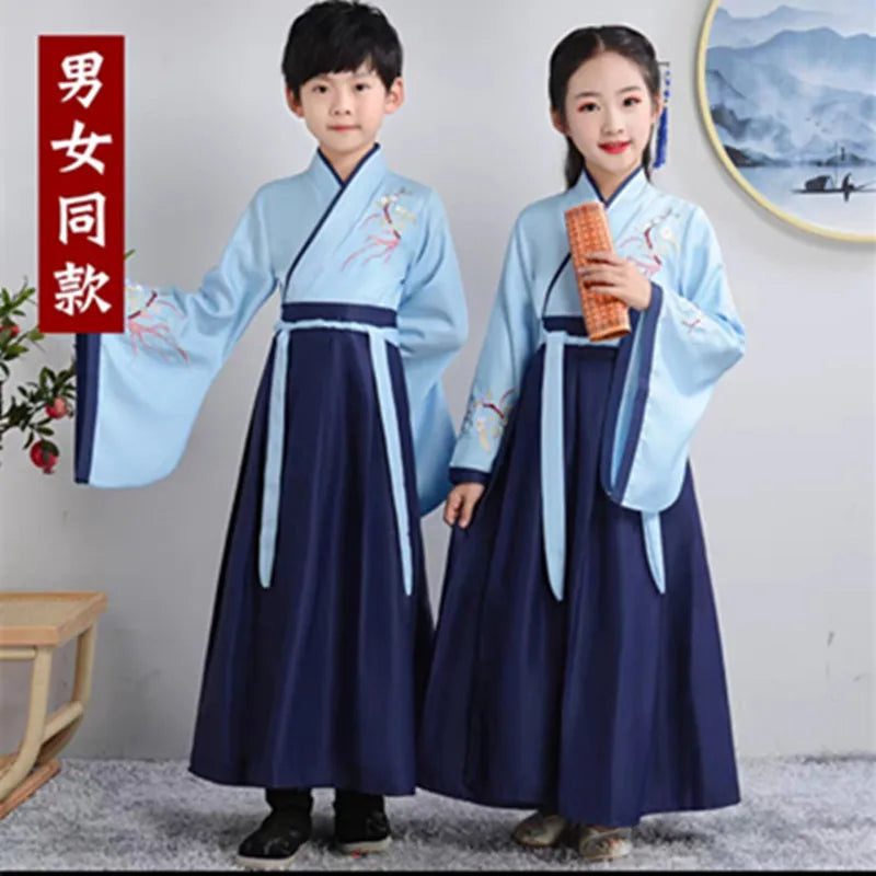 Traje tradicional Hanfu para niños
