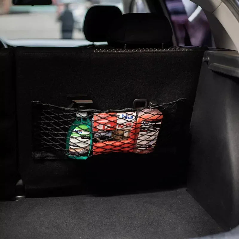 Correas elásticas de malla para coche, correas fijas para maletero, organizador interior de coche, red de fijación para asiento trasero, bolsa, extintor, artículos de coche, correa de fijación para almacenamiento