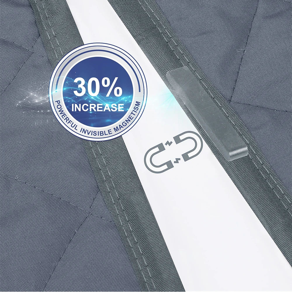 Rideau de porte magnétique isolant thermique, épais, pour chambre à coucher, salon, terrasse, portes coulissantes en verre, hiver