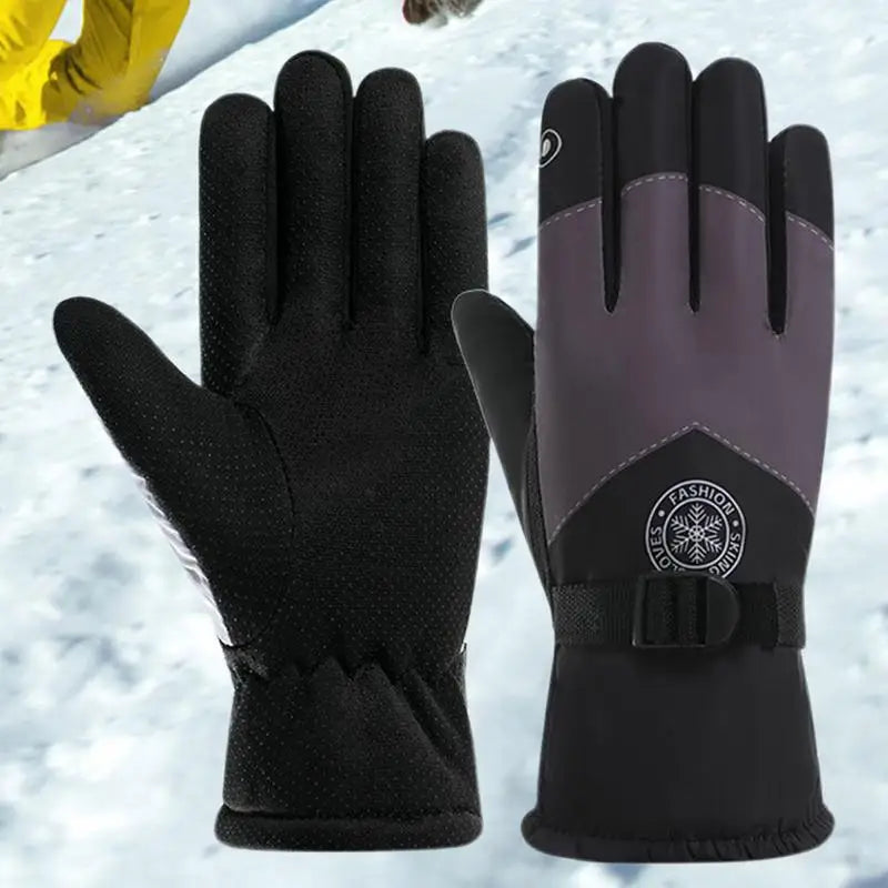Guantes de esquí, guantes de nieve multifuncionales con pantalla táctil, guantes de nieve cálidos a prueba de viento, guantes cálidos de invierno para esquí y ciclismo para mujeres y