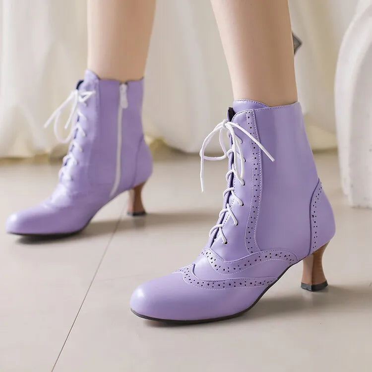 New Fashion Boots for Women High Quality Leather Women's Short Boots Daily Women High Heels Lightweight Womens Shoes Botas Mujer