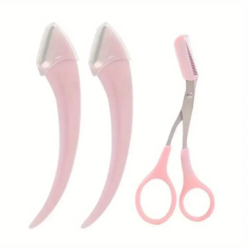 Wholesale Eyebrow With Easy Beauty Curved Eyebrow Tools Set, Convenient  Trimmer Razor, Eyebrow Scissors  For Comb, Beginners