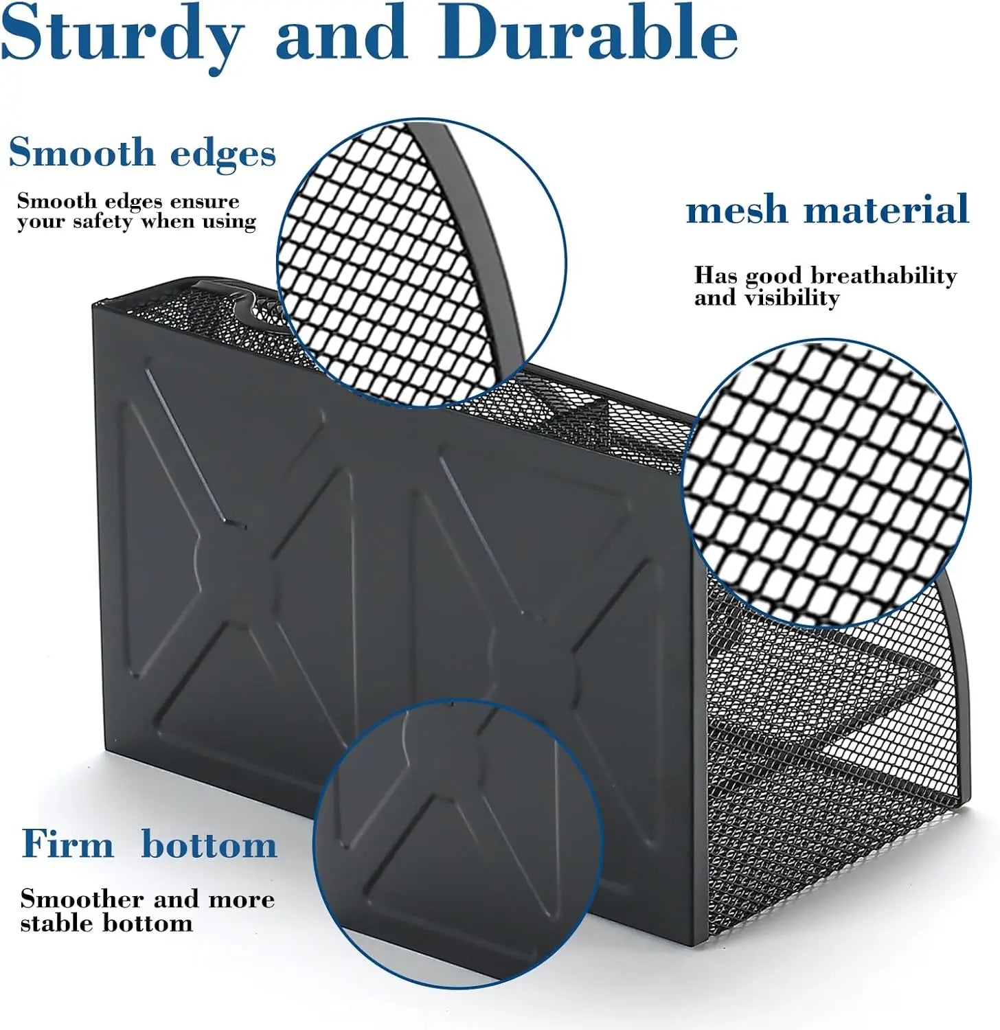 Mesh Pen Holder and Organizer with 7 Compartments and Drawers for Office, Workspace, Business, Home Use