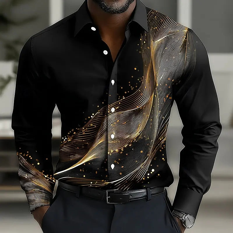 Men's Feather Summer Hawaiian Shirt Button Long Sleeve Shirt Casual Vacation Lapel Violet Teal Peacock Blue XS-6XL Fast Shipping
