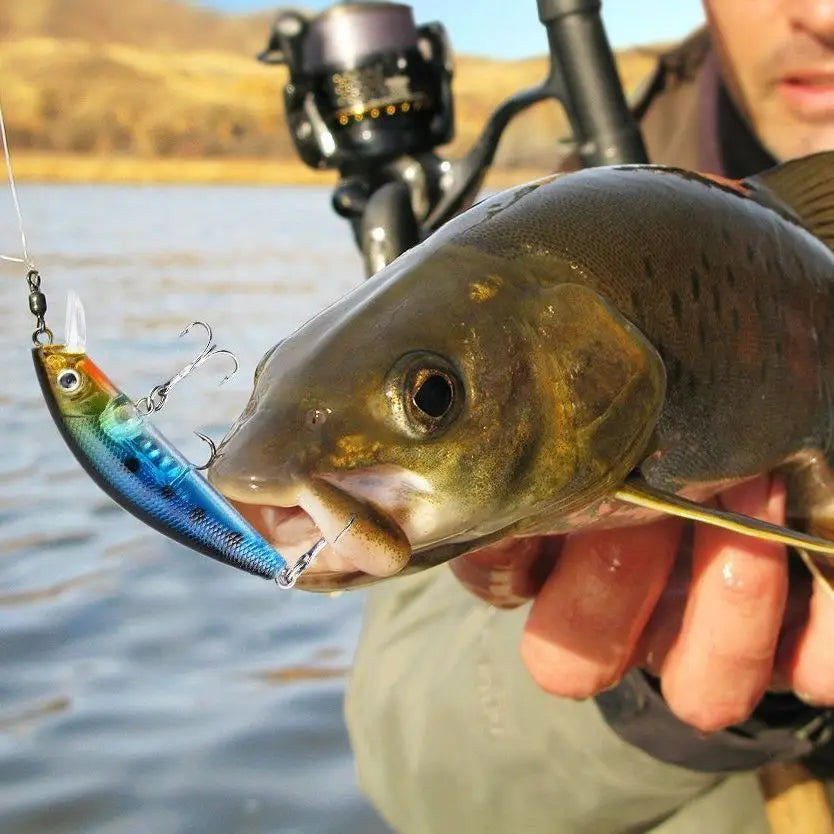 Kit de señuelos de pesca, juego de cebos blandos y duros, capa de engranajes Minnow, plantilla de metal, cuchara para bajo, lucio, accesorios de aparejos de manivela con caja