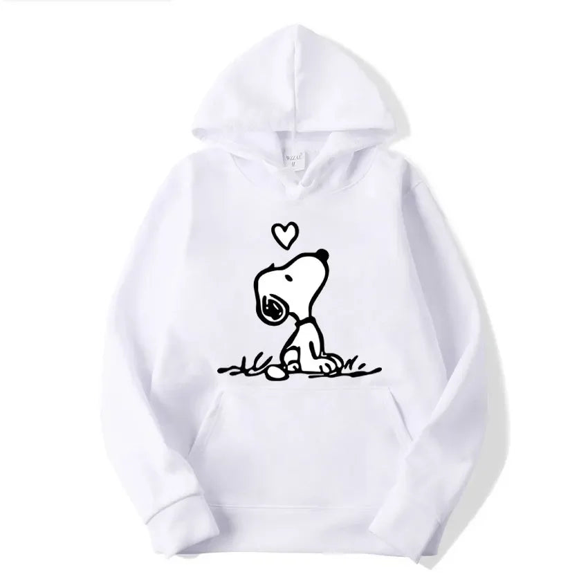 American Cartoon Comics Snoopy Hoodie Women Man Pullover Tops Spring Autumn Men New Casual Couple Sweatshirt Clothing