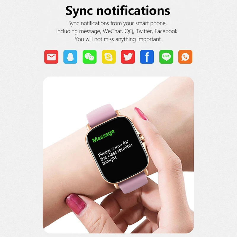 1.83'' Sports Smart Watch Fitness Clock Health Monitor Waterproof Smartwatch Wireless Call Watches for Men Women IOS Xiaomi