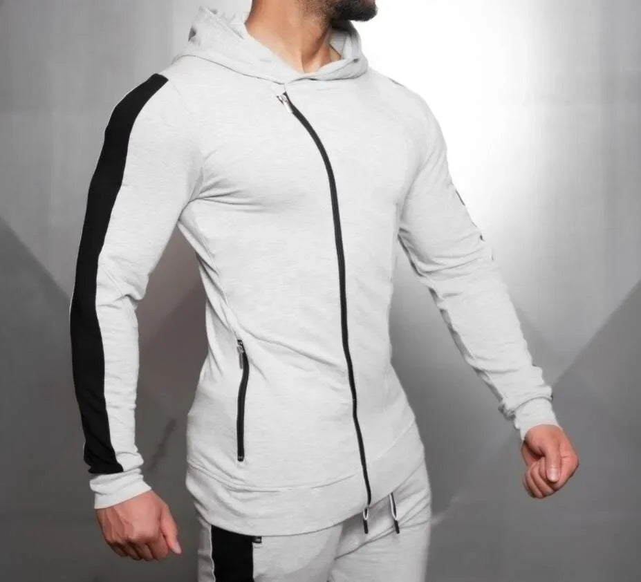 Men Hoodies Sweats Sweatshirt Hooded Fitness Gym Coat Outdoor Sport Tops Bodybuilding Men Sweater  Autumn and Winter New Fashion