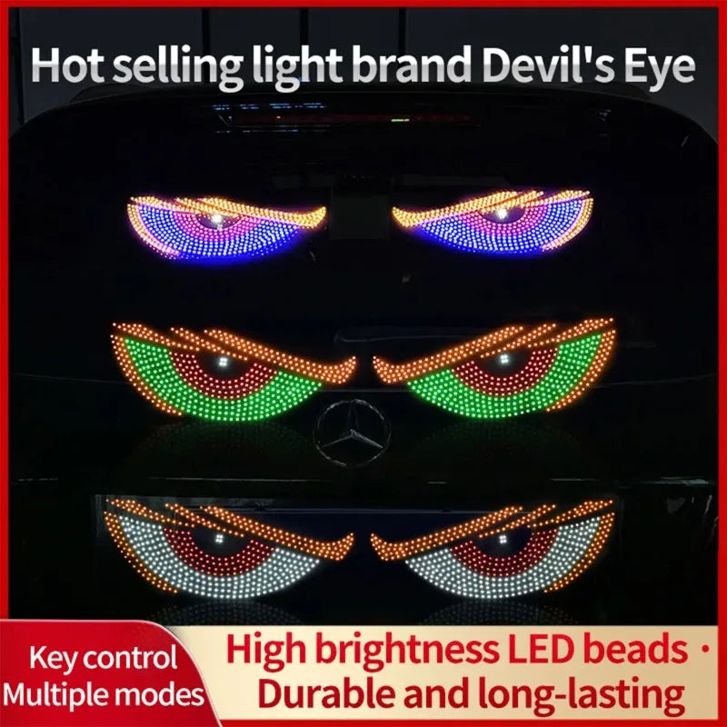 USB dynamisk animasjon LED øye-skjerm pikselpanel for bil lastebil demonøyne LED-skjermlys foran og bak frontrutedekorasjon