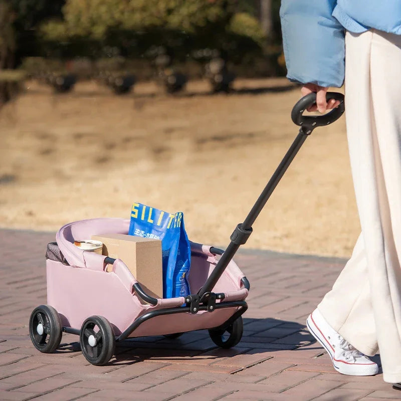 Pet Dogs Cats Strollers for Outgoing Car Travel Accessories Lightweight and Foldable Carriers Bags Pet Products Supplies