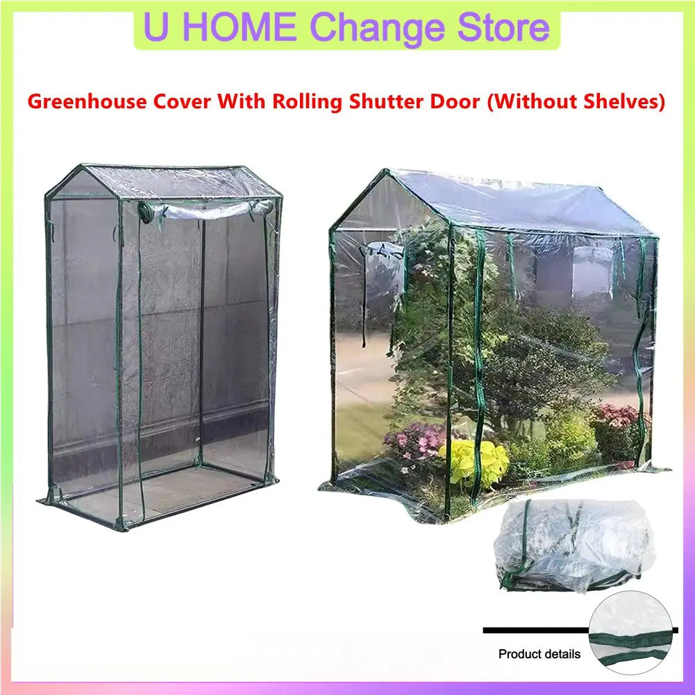 For hagearbeid i hjemmet Drivhusdeksel PVC-drivhus Aluminiumsfolie Drivhus God vekstplass Praktisk tilgang for planter