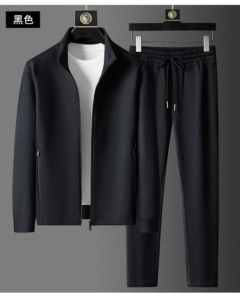 (jackets + trousers) spring fashion men jackets Man coats long sleeve men's casual jackets men A set of clothes size M-5XL