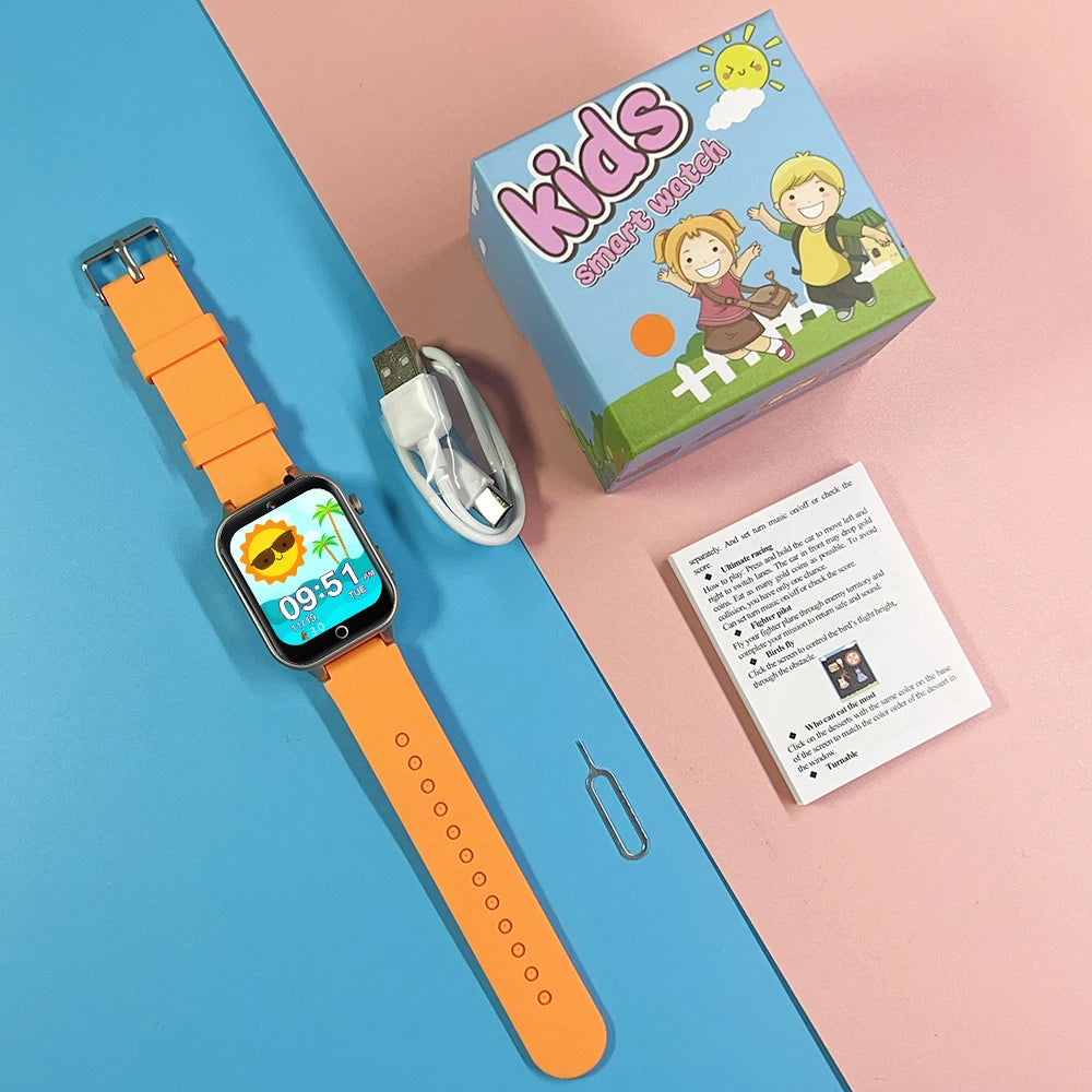 Kids Smart Watch 26 Games Touch Screen Camera Pedometer Video Music MP3 Alarm Clock Audiobooks Habit Track Children Toys Gifts