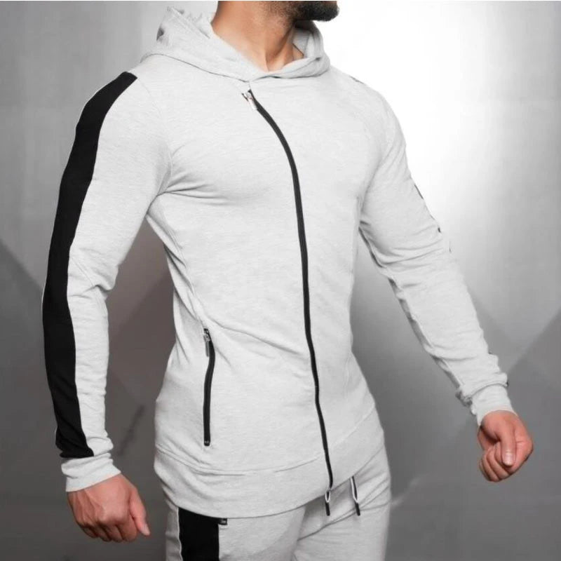 Men Hoodies Sweats Sweatshirt Hooded Fitness Gym Coat Outdoor Sport Tops Bodybuilding Men Sweater  Autumn and Winter New Fashion